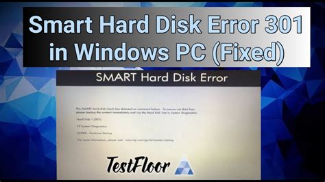 smart test on hard drive gets fatal error|HP PCs .